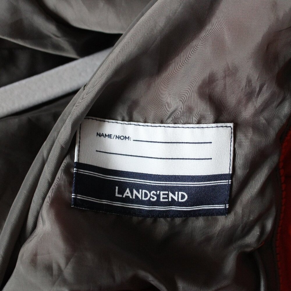Lands’ End Youth Hooded Packable Puffer Jacket – Orange, Size M (10–12) - Picture 5 of 14